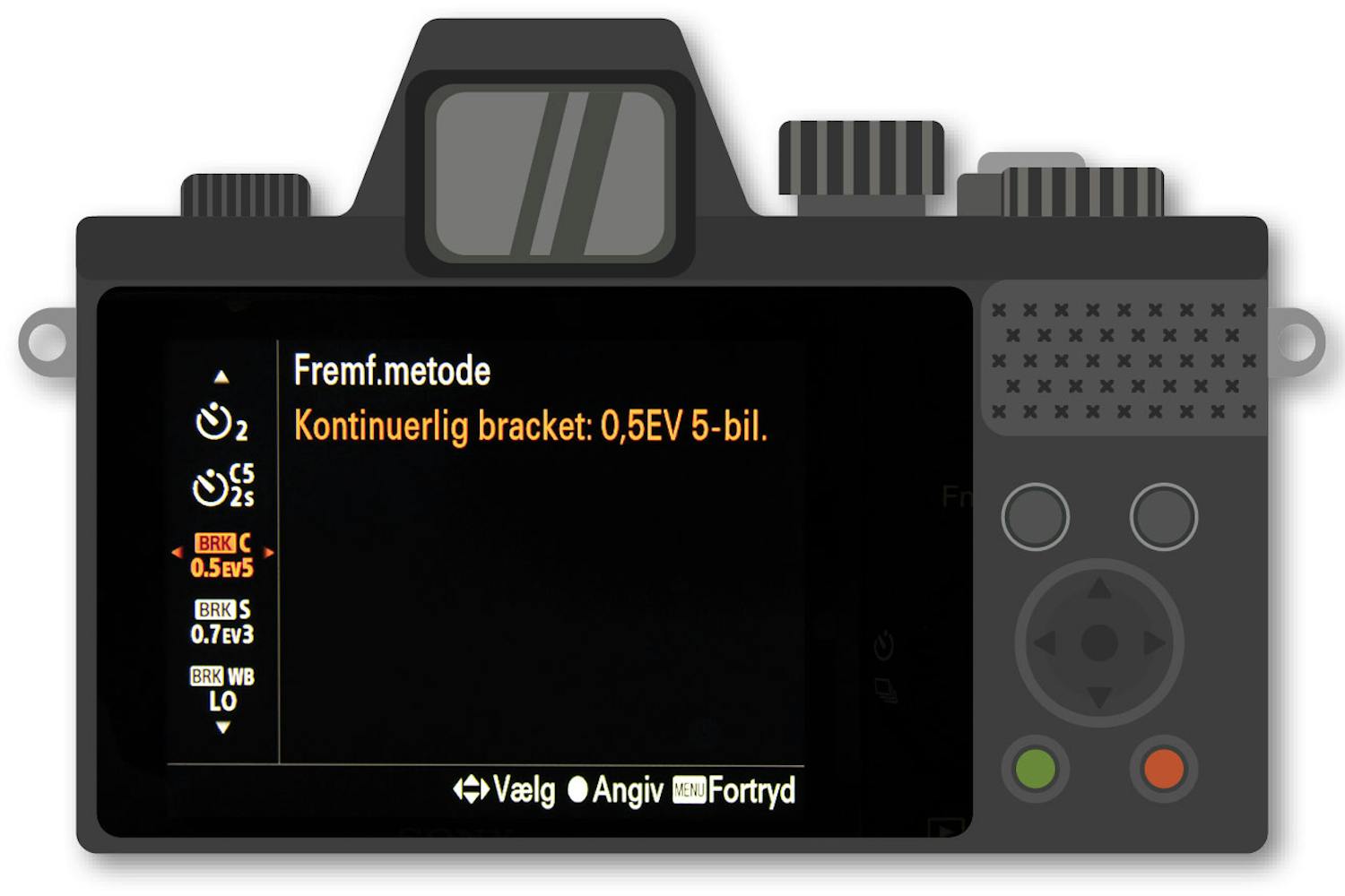 Fokusgaffling Välj hur många bilder som ska tas med olika fokus i kamerans meny för fokusgaffling.